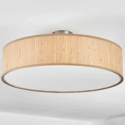 Lampes En Tissu-hofstein Foggia Plafonnier Nickel mat, 3 lumières