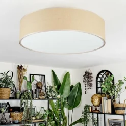 Lampes En Tissu-hofstein Foggia Plafonnier Nickel mat, 3 lumières