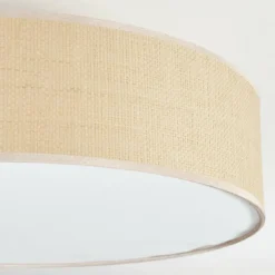 Lampes En Tissu-hofstein Foggia Plafonnier Nickel mat, 3 lumières