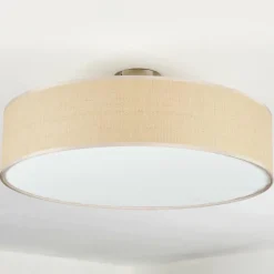 Lampes En Tissu-hofstein Foggia Plafonnier Nickel mat, 3 lumières