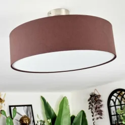 Lampes En Tissu-hofstein Foggia Plafonnier Nickel mat, 3 lumières