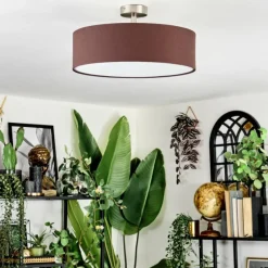 Lampes En Tissu-hofstein Foggia Plafonnier Nickel mat, 3 lumières