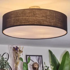 Lampes En Tissu-hofstein Foggia Plafonnier Nickel mat, 3 lumières