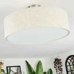 hofstein Foggia Plafonnier Nickel mat, 3 lumières