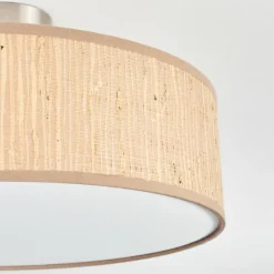 Lampes En Tissu-hofstein Foggia Plafonnier Nickel mat, 3 lumières