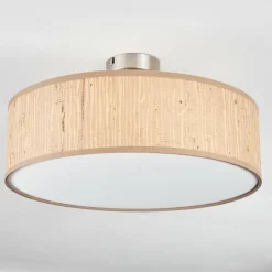 Lampes En Tissu-hofstein Foggia Plafonnier Nickel mat, 3 lumières