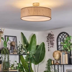 Lampes En Tissu-hofstein Foggia Plafonnier Nickel mat, 3 lumières