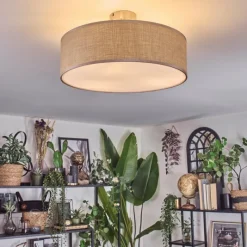 Lampes En Tissu-hofstein Foggia Plafonnier Nickel mat, 3 lumières