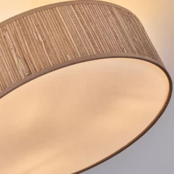 Lampes En Tissu-hofstein Foggia Plafonnier Nickel mat, 3 lumières