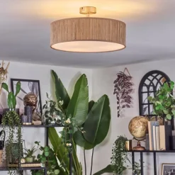 Lampes En Tissu-hofstein Foggia Plafonnier Nickel mat, 3 lumières