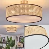 Lampes En Tissu-hofstein Foggia Plafonnier Nickel mat, 3 lumières