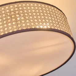 Lampes En Tissu-hofstein Foggia Plafonnier Nickel mat, 3 lumières