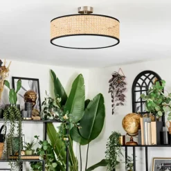 Lampes En Tissu-hofstein Foggia Plafonnier Nickel mat, 3 lumières