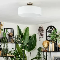 Lampes En Tissu-hofstein Foggia Plafonnier Nickel mat, 3 lumières