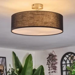 Lampes En Tissu-hofstein Foggia Plafonnier Nickel mat, 3 lumières