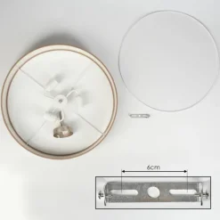 Lampes En Tissu-hofstein Foggia Plafonnier Nickel mat, 3 lumières