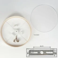 Lampes En Tissu-hofstein Foggia Plafonnier Nickel mat, 3 lumières