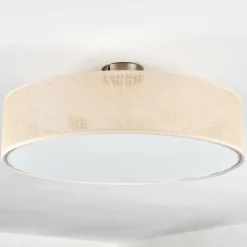 Lampes En Tissu-hofstein Foggia Plafonnier Nickel mat, 3 lumières