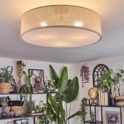 Lampes En Tissu-hofstein Foggia Plafonnier Nickel mat, 3 lumières