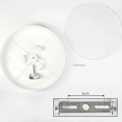 Lampes En Tissu-hofstein Foggia Plafonnier Nickel mat, 3 lumières