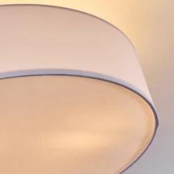 Lampes En Tissu-hofstein Foggia Plafonnier Nickel mat, 3 lumières