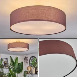 Lampes En Tissu-hofstein Foggia Plafonnier Nickel mat, 3 lumières