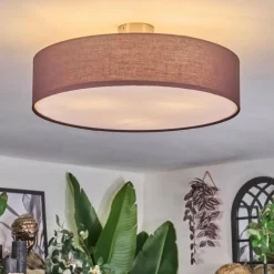 Lampes En Tissu-hofstein Foggia Plafonnier Nickel mat, 3 lumières