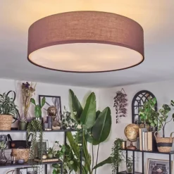 Lampes En Tissu-hofstein Foggia Plafonnier Nickel mat, 3 lumières