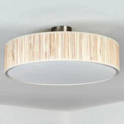 Lampes En Tissu-hofstein Foggia Plafonnier Nickel mat, 3 lumières
