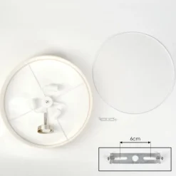 Lampes En Tissu-hofstein Foggia Plafonnier Nickel mat, 3 lumières