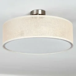 Lampes En Tissu-hofstein Foggia Plafonnier Nickel mat, 3 lumières