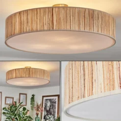 Lampes En Tissu-hofstein Foggia Plafonnier Nickel mat, 3 lumières