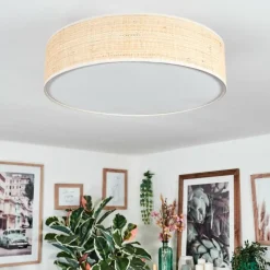 Lampes En Tissu-hofstein Foggia Plafonnier Nickel mat, 3 lumières