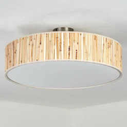 Lampes En Tissu-hofstein Foggia Plafonnier Nickel mat, 3 lumières