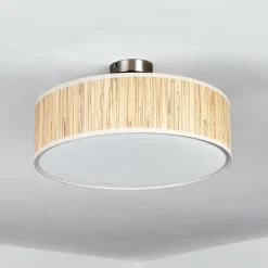 Lampes En Tissu-hofstein Foggia Plafonnier Nickel mat, 3 lumières
