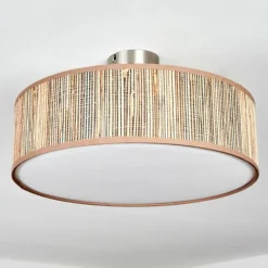 Lampes En Tissu-hofstein Foggia Plafonnier Nickel mat, 3 lumières