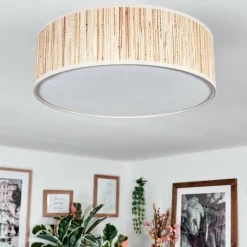 Lampes En Tissu-hofstein Foggia Plafonnier Nickel mat, 3 lumières