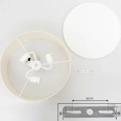 Lampes En Tissu-hofstein Foggia Plafonnier Nickel mat, 3 lumières