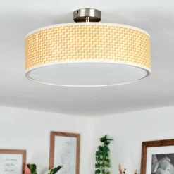 Lampes En Tissu-hofstein Foggia Plafonnier Nickel mat, 3 lumières