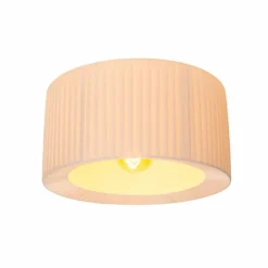 Lampes En Tissu-Luminaires Lucide FOLD Plafonnier Blanc, 1 lumière
