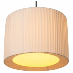 Lampes En Tissu-Luminaires Lucide FOLD Suspension Blanc, 1 lumière