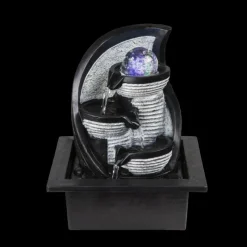 Luminaires Globo Lighting Fontaine Globo ALBERT LED Gris, 4 lumières, Changeur de couleurs