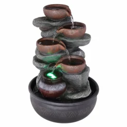 Luminaires Globo Lighting Fontaine Globo FONTANA Gris, Noir, 1 lumière, Changeur de couleurs