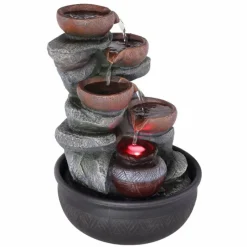 Luminaires Globo Lighting Fontaine Globo FONTANA Gris, Noir, 1 lumière, Changeur de couleurs