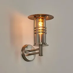 hofstein Forli Lampe murale d´extérieur Argenté, 1 lumière