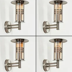 hofstein Forli Lampe murale d´extérieur Argenté, 1 lumière