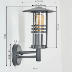 hofstein Forli Lampe murale d´extérieur Anthracite, 1 lumière
