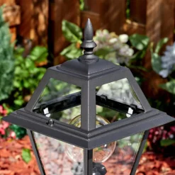 Luminaires Rustiques-hofstein Fornelos Luminaire extérieur, Eclairage de chemin Noir, 1 lumière, Détecteur de mouvement