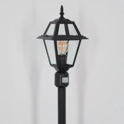 Luminaires Rustiques-hofstein Fornelos Luminaire extérieur, Eclairage de chemin Noir, 1 lumière, Détecteur de mouvement