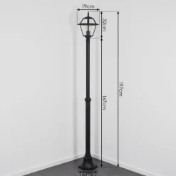 Luminaires Rustiques-hofstein Fornelos Luminaire extérieur, Réverbère, Eclairage de chemin Noir, 1 lumière